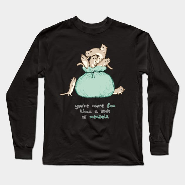 Sack of Weasels Long Sleeve T-Shirt by Sophie Corrigan